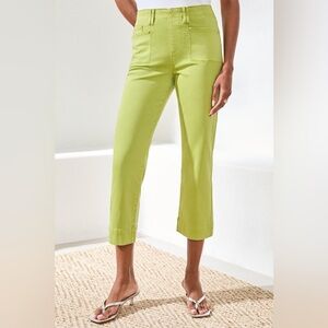 Tribal cropped wide leg pants capris stretchy pull on size 8